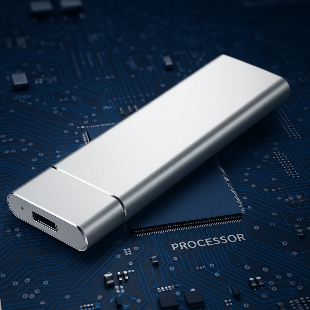 Portable USB External Hard Drive with 500GB Capacity & Slim Aluminum Design for Easy Storage