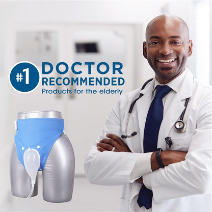 Urine Bag for Men and Women, Portable Urinal with Waist Belt and Leg Straps, Wearable Urine Collection System