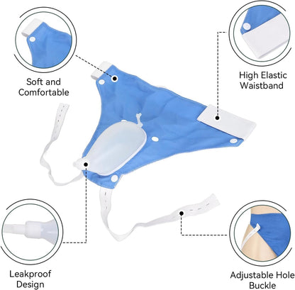 Urine Bag for Men and Women, Portable Urinal with Waist Belt and Leg Straps, Wearable Urine Collection System