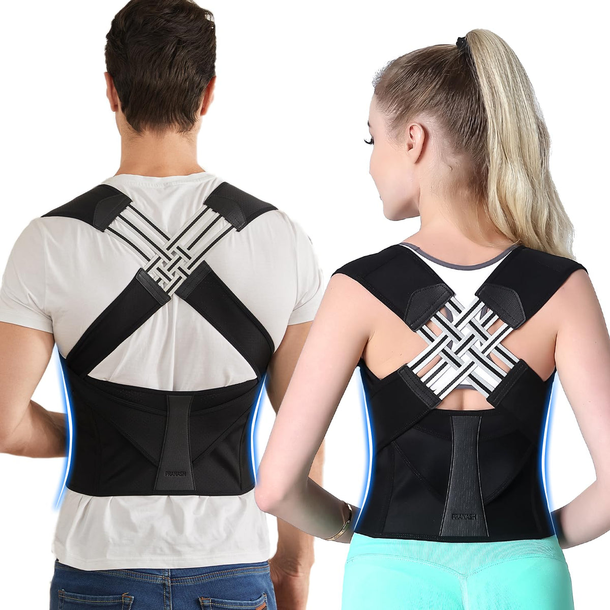 Ortekor Posture Perfect | Adjustable Back Posture Corrector with Support Straps | Breathable Design for Daily Comfort