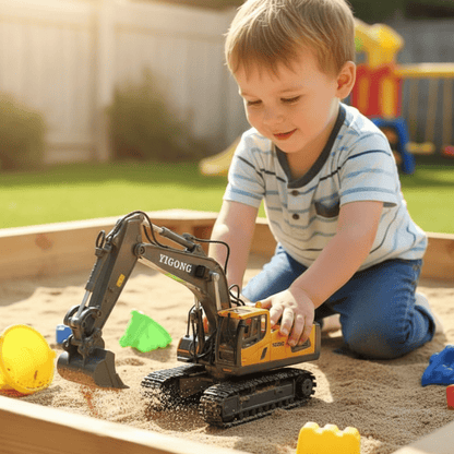 DIGGERX – Remote Controlled Excavator Toy with Movable Arm and 2.4GHz RC Digger for Realistic Construction Play