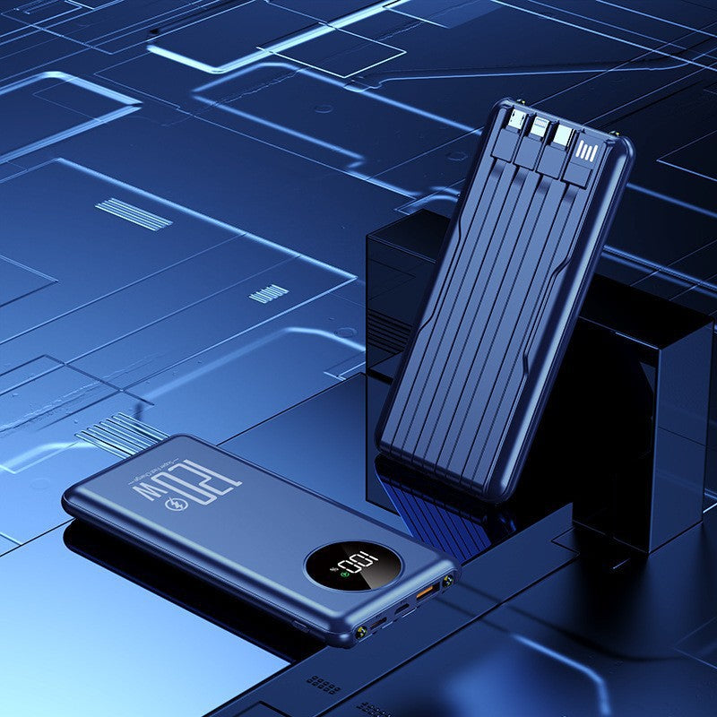 Power Bank | Portable High-Performance Charger with Intelligent Cable Management | Ultra-Slim Design for On-the-Go Convenience