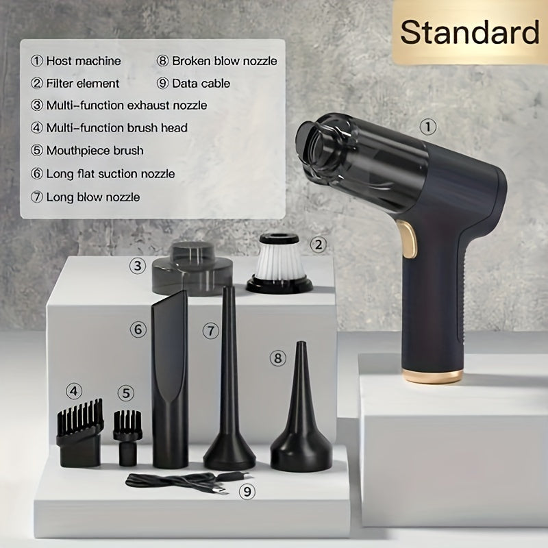 Powerful Cordless Handheld Car Vacuum Cleaner with 5000 PA Suction | Compact Design for Deep Cleaning