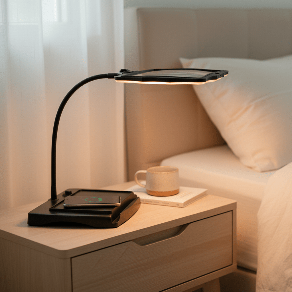 Precision Vision | Table Magnifier with LED Light & Adjustable Neck | 3x Magnification for Clear Detail Work