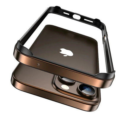 Aluminum iPhone Bumper Case – Raised Corner Guard, Wireless Charging Compatible, Precision Button Cutouts for 17/16/15 Series