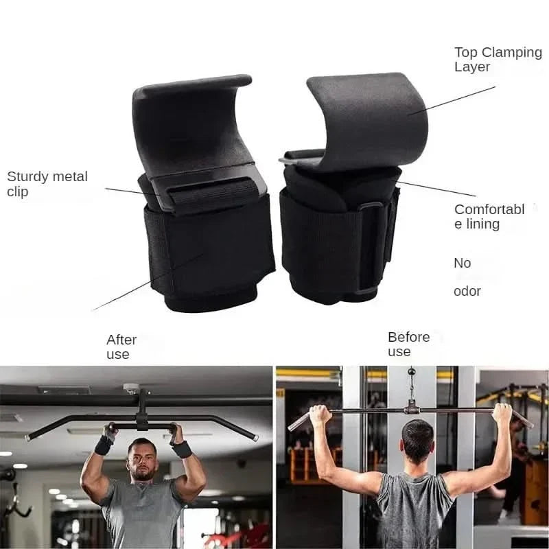GYMVAULT – Non-Slip Hook Straps for Strength & Fitness Workouts
