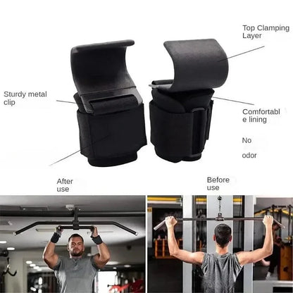 GYMVAULT – Non-Slip Hook Straps for Strength & Fitness Workouts