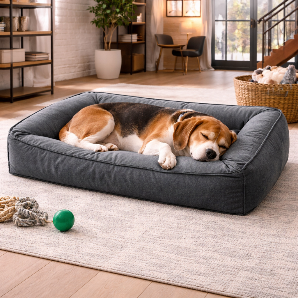 Premium Orthopedic Dog Bed | Waterproof Memory Foam with 360-Degree Bolster | Joint Support for Large Breeds