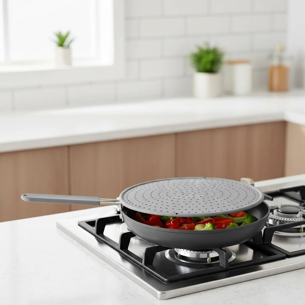 SPLASHGUARD – Silicone Frying Pan Splatter Screen