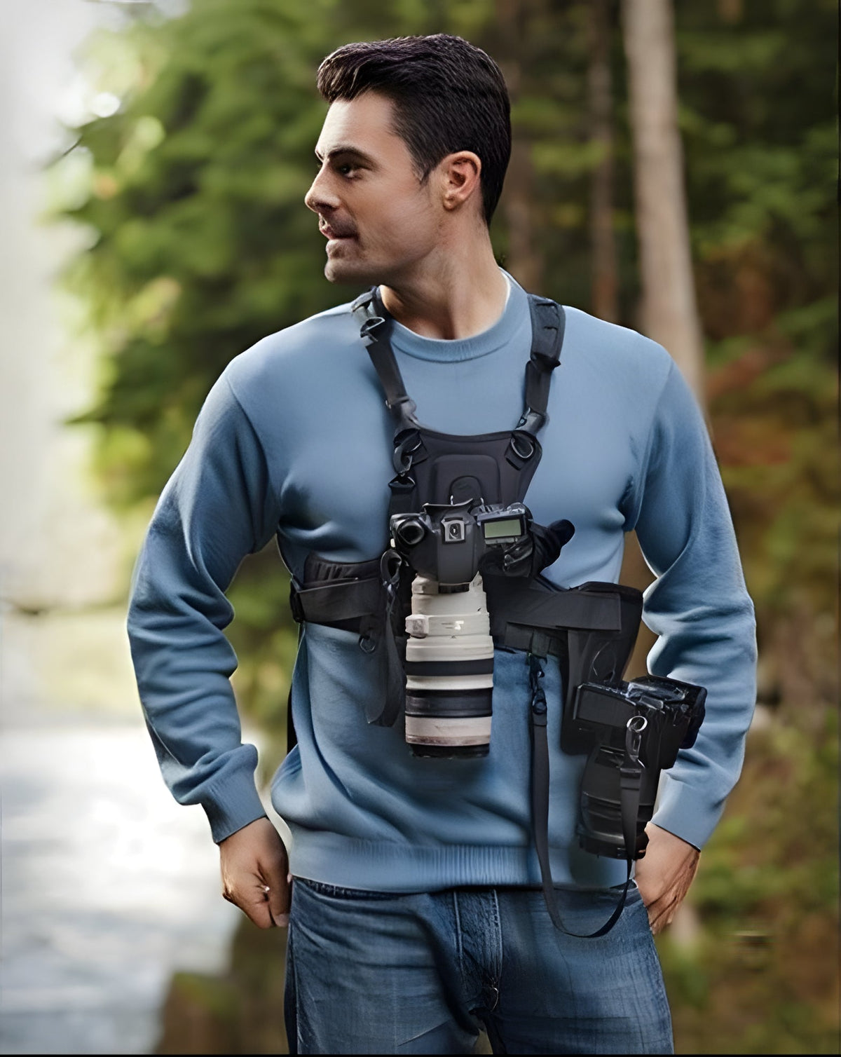 Pro-Photographer Dual-Camera Support Harness with Quick-Access Design | Lightweight & Breathable for Comfort