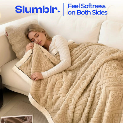 Comfort Haven | Double-Sided Thickened Blanket with Reversible Design | Soft, Breathable Fabric for Year-Round Comfort