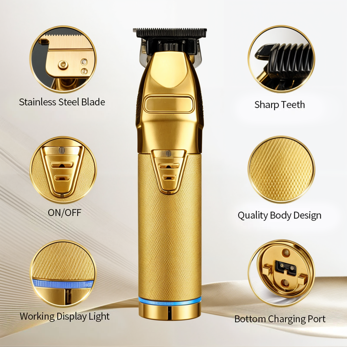 Professional Hair Clipper | Adjustable Trimmer for Men with Ergonomic Design | Versatile Grooming for All Hair Types