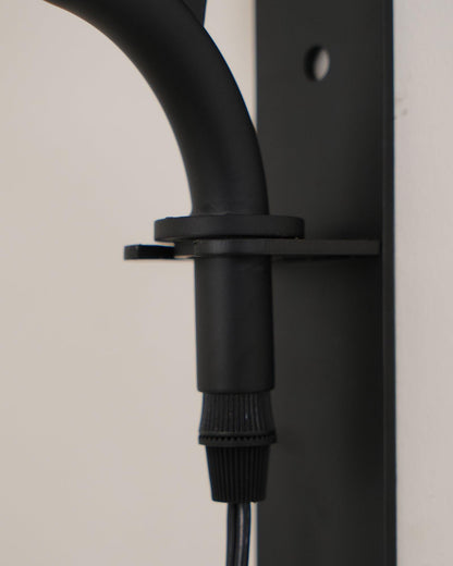 Adjustable Swing Arm Wall Sconce Black Iron 43 in Reach Modern Task Light for Office Living Room Bedroom Workspace Reading Ambient Lighting