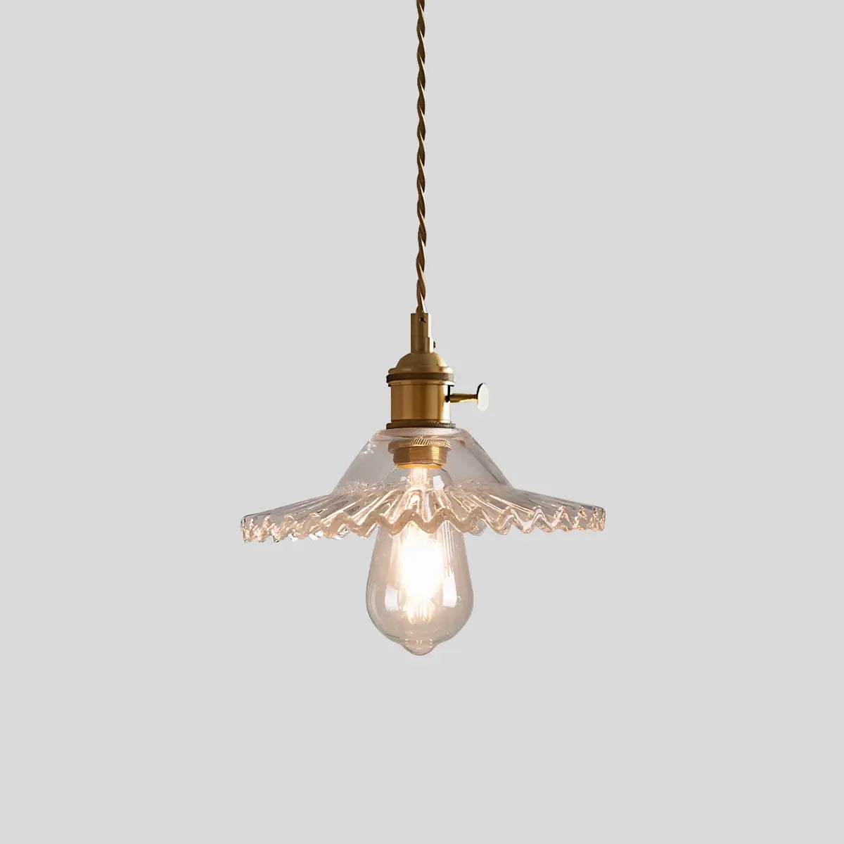 Adjustable Height Pendant Light with Clear Glass Shade Bronze Finish for Dining Table Kitchen Island Living Room Overhead Lighting