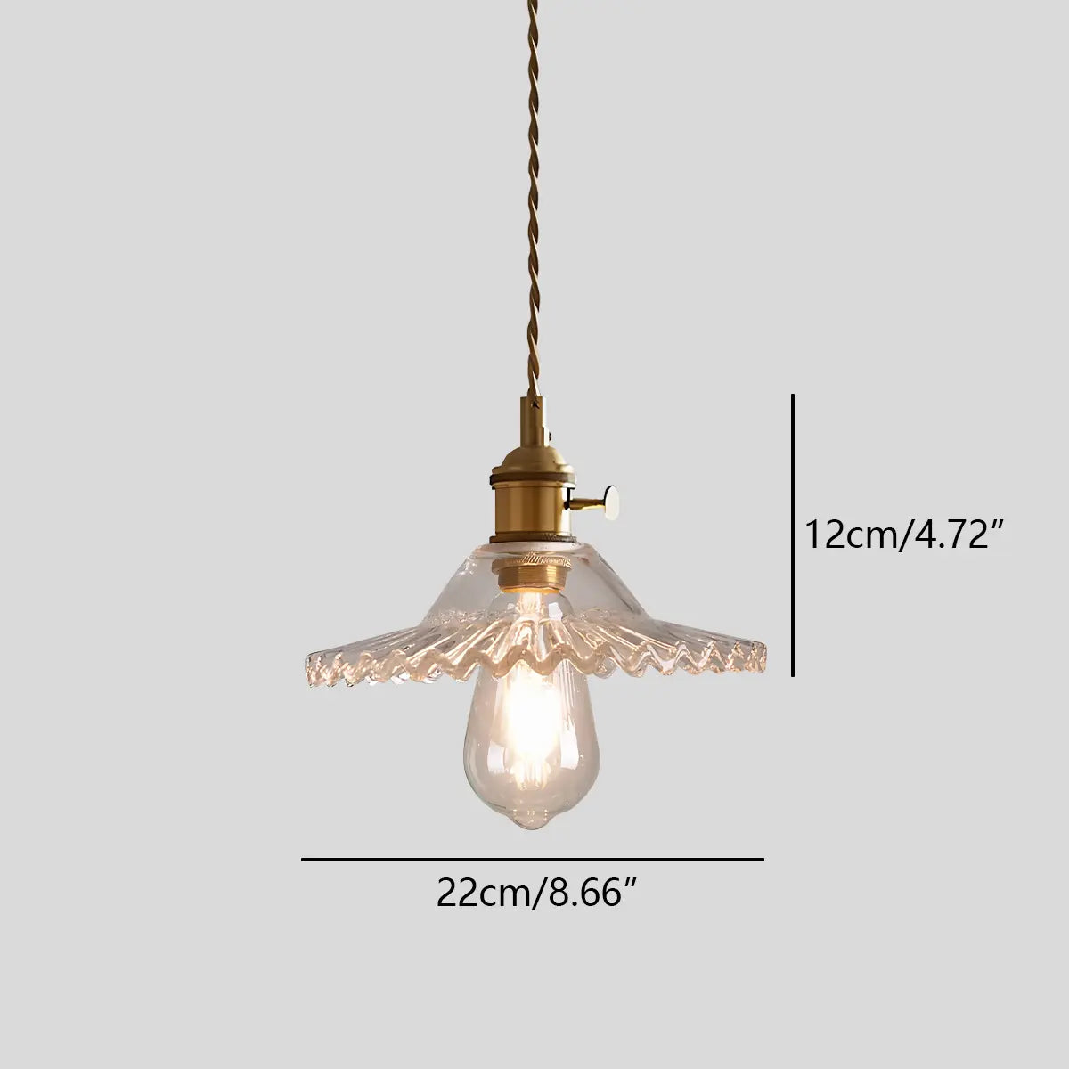 Adjustable Height Pendant Light with Clear Glass Shade Bronze Finish for Dining Table Kitchen Island Living Room Overhead Lighting