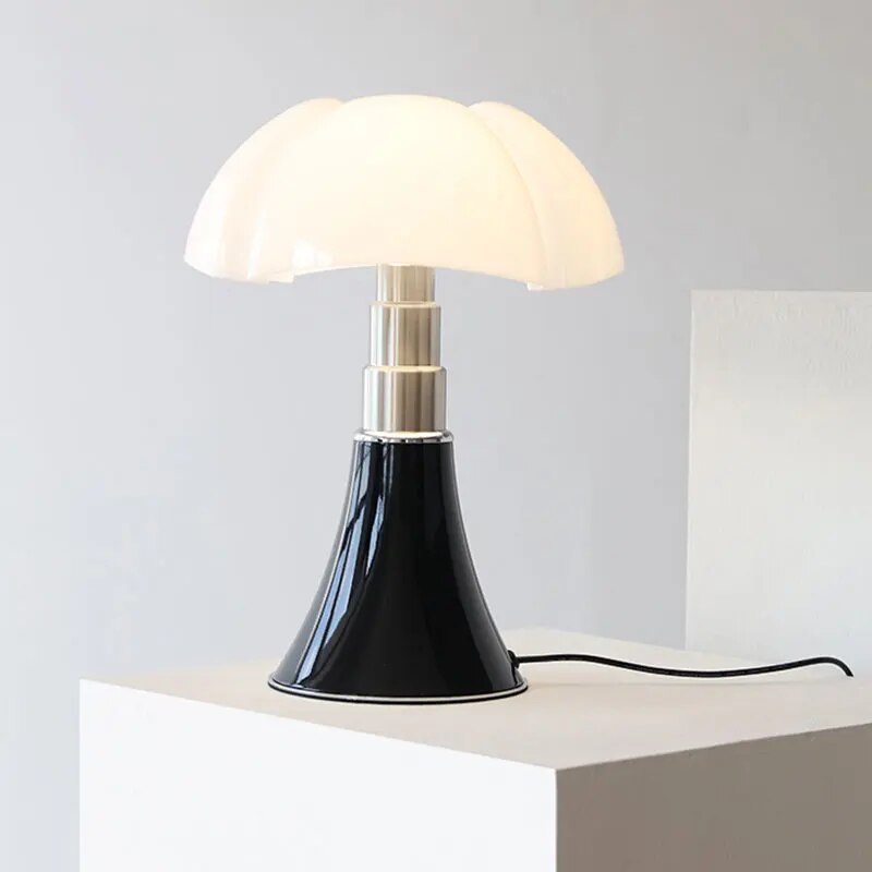 Sculptural Acrylic Touch-Dimmable LED Desk Lamp 19 in – Flower-Shaped Shade for Bedroom Nightstand, Living Room Side Table, Home Office Read