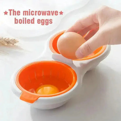 Microwave Egg Cooker Poacher for Quick Breakfast, Portable Silicone Egg Steamer Pod for Hard Boiled Soft Cooked Eggs at Home Work Travel