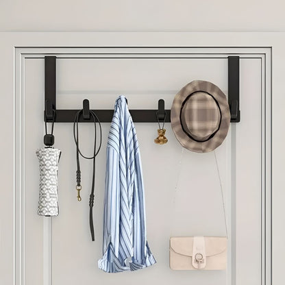Quint Over the Door Organizer - Stainless Steel, Minimalist Towel Rack