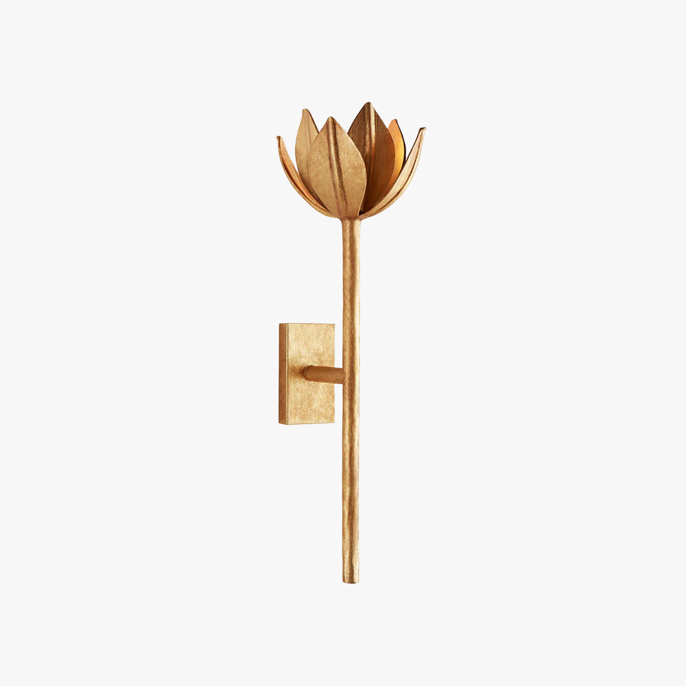 Metal Floral Sconce Three Height Choices Hardwired Accent Fixture for Entryways Bedrooms Dining Halls Modern Sculptural Form E12/E14 Base 11