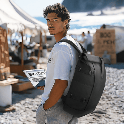 ROLLTRAIL | Expandable Rolltop Backpack for 17 Laptop with Waterproof Design | Anti-Theft Features for Adventurers
