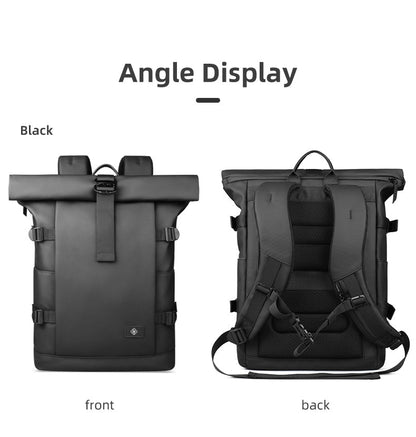 ROLLTRAIL | Expandable Rolltop Backpack for 17 Laptop with Waterproof Design | Anti-Theft Features for Adventurers