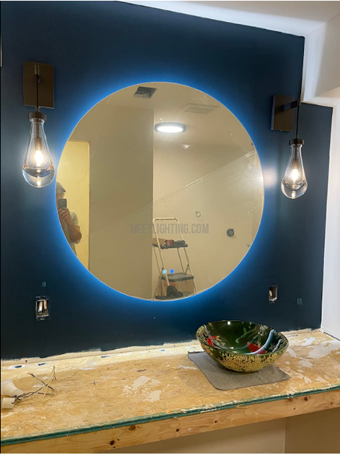 Hand-Blown Glass Wall Sconce with Teardrop Shade – Modern Brass Lighting for Bedroom, Hallway & Living Room