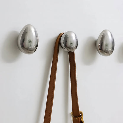 Raindrop Chrome Wall Hooks - Modern Decorative Hooks for Coats, Bags, and Towels