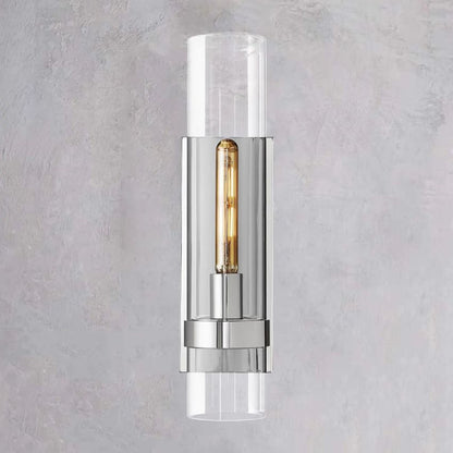 Handblown Glass Wall Sconce with Solid Brass Frame – Elegant Single-Light Fixture for Living Room, Bedroom, Hallway & Entryway Lighting