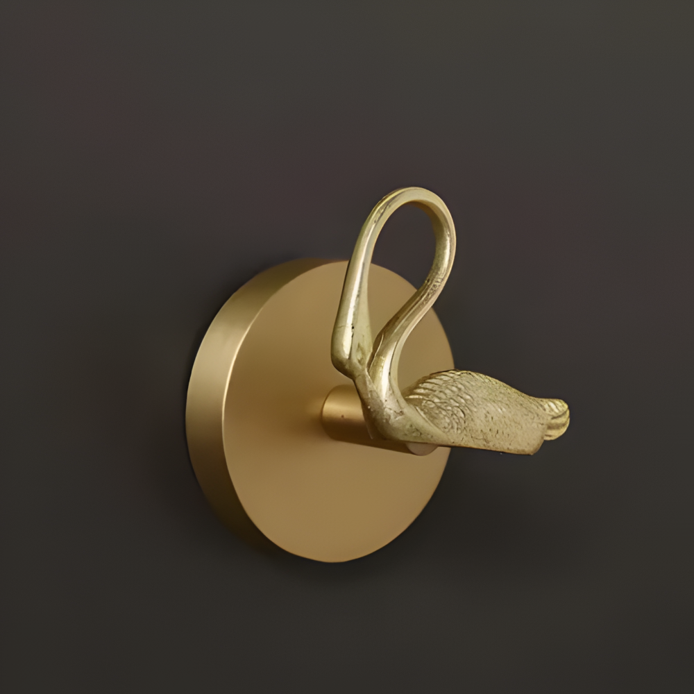 Raven Coat Hook - Decorative Copper, Animal Design Wall Hook