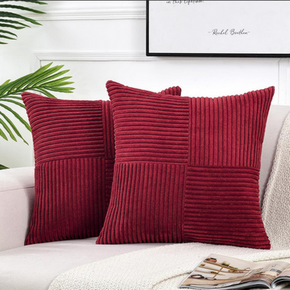 Raven Sofa Cushion Covers - Soft Corduroy, Rustic Charm