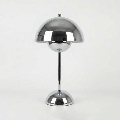 Rechargeable LED Touch Lamp Metal Cordless Mini Nightstand Light Tri-Color Modes USB Charging Port 6.3 in Round Portable for Bedroom Office