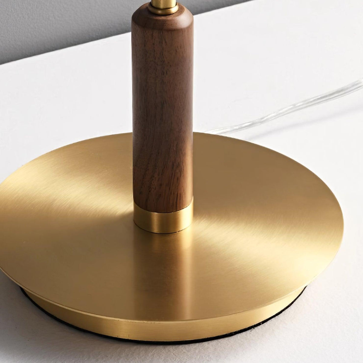 Amber Glass Bedside Lamp with Brass Base 8.6 in Diameter Warm Glow 7W LED Lighting Nightstand Accent for Bedroom Office Contemporary Decorat