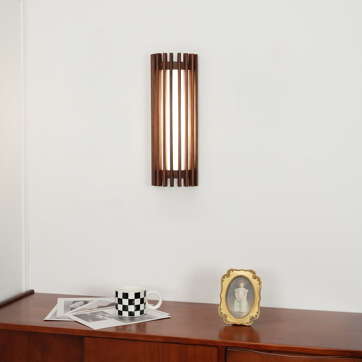 Hardwired Wood Wall Sconce with Acrylic Shade for Living Room, Bedroom & Dining Room – Modern Indoor Lighting Fixture