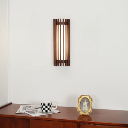 Hardwired Wood Wall Sconce with Acrylic Shade for Living Room, Bedroom & Dining Room – Modern Indoor Lighting Fixture