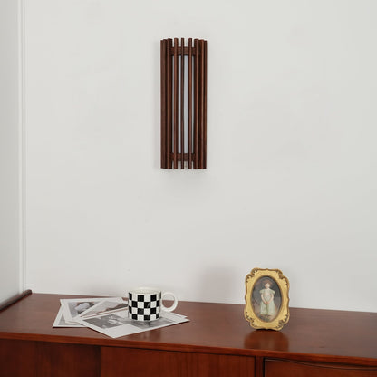 Hardwired Sconce with Wood Grain and Acrylic Shade – 10W LED for Bedrooms, Hallways & Living Areas