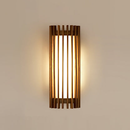 Hardwired Sconce with Wood Grain and Acrylic Shade – 10W LED for Bedrooms, Hallways & Living Areas