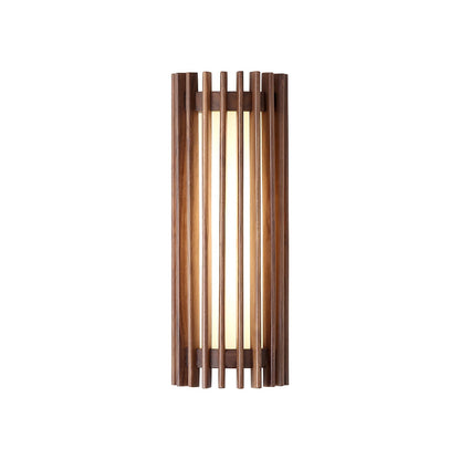 Hardwired Sconce with Wood Grain and Acrylic Shade – 10W LED for Bedrooms, Hallways & Living Areas