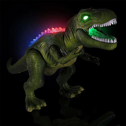 RC Walking T-Rex Dinosaur Toy with Glowing LED Lights & Roaring Sound Effects for Kids | Remote Control Prehistoric Action Figure