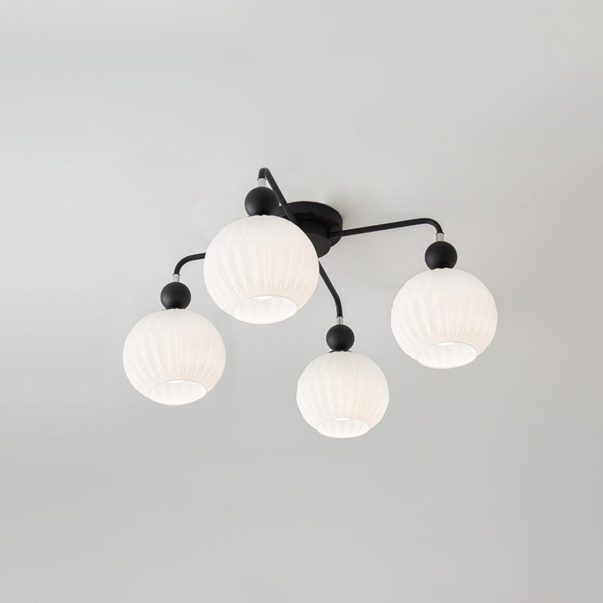 Multi-Head Glass Pendant Light Green Pumpkin Shade for Dining Room Living Space Kitchen Island Overhead Fixture Dimmable E26 Modern Chandeli