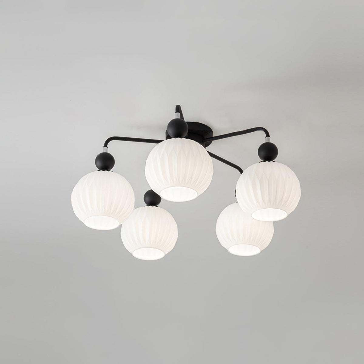 Multi-Head Glass Pendant Light Green Pumpkin Shade for Dining Room Living Space Kitchen Island Overhead Fixture Dimmable E26 Modern Chandeli