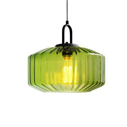 Stained Glass Drop Ceiling Fixture 11 Inch Shade E27 Socket Adjustable Height Soft Glow Over Island Table Bedside Versatile Accent for Conte