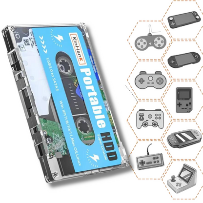 Retro Gaming Cassette | 110,000 Games with Plug and Play Convenience | Multi-Platform Emulator for Nostalgic Fun