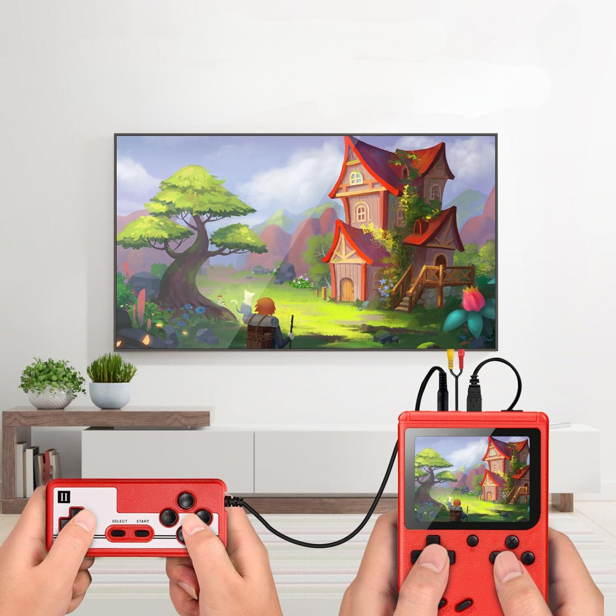 Retro Gaming Console | Handheld Game Player with 400+ Classic Games | Portable Design for On-the-Go Fun