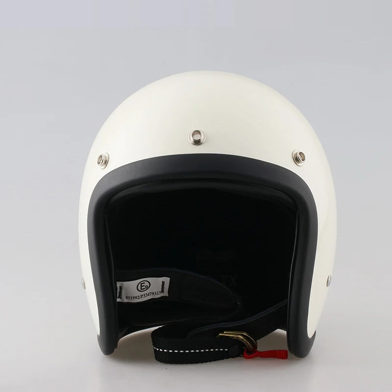 Retro Style | Low Profile Motorcycle Helmet with DOT & ECE Certification | Lightweight Design for Comfort and Safety