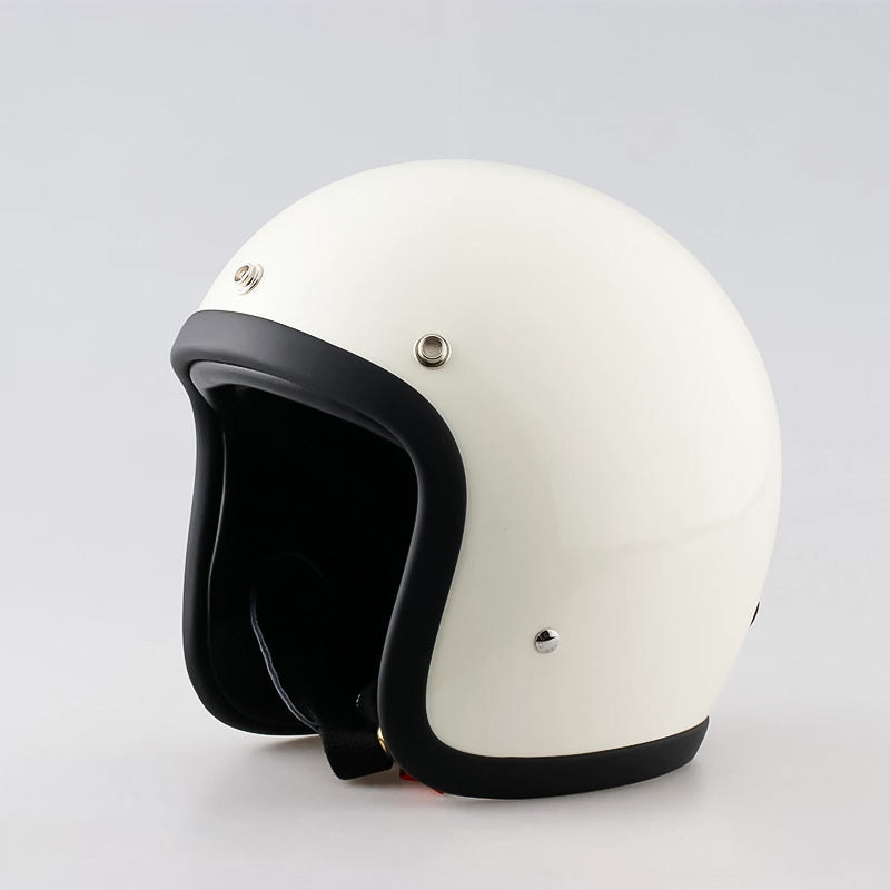Moto Helmet Retro Low Profile, Full Face Helmet with DOT and ECE Certification, Open Face and Chopper Style Biker Helmet