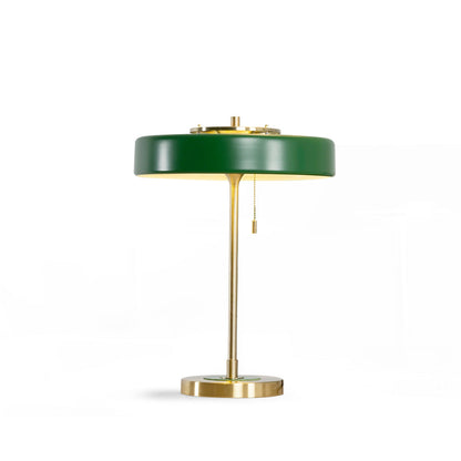 Bedside Reading Lamp with Metal Shade & Acrylic Diffuser for Desk Nightstand Lighting Office Bedroom Study Room Decor Pull Chain Switch Warm