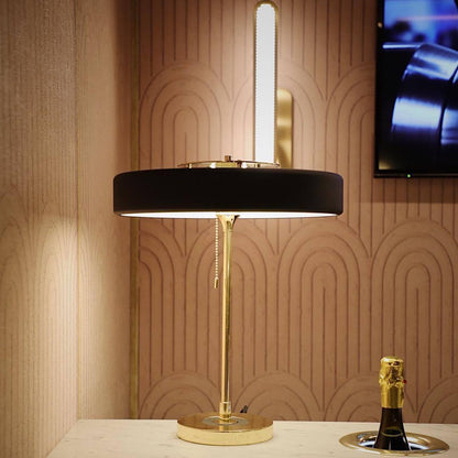 Bedside Reading Lamp with Metal Shade & Acrylic Diffuser for Desk Nightstand Lighting Office Bedroom Study Room Decor Pull Chain Switch Warm
