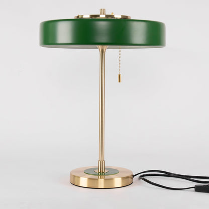 Bedside Reading Lamp with Metal Shade & Acrylic Diffuser for Desk Nightstand Lighting Office Bedroom Study Room Decor Pull Chain Switch Warm