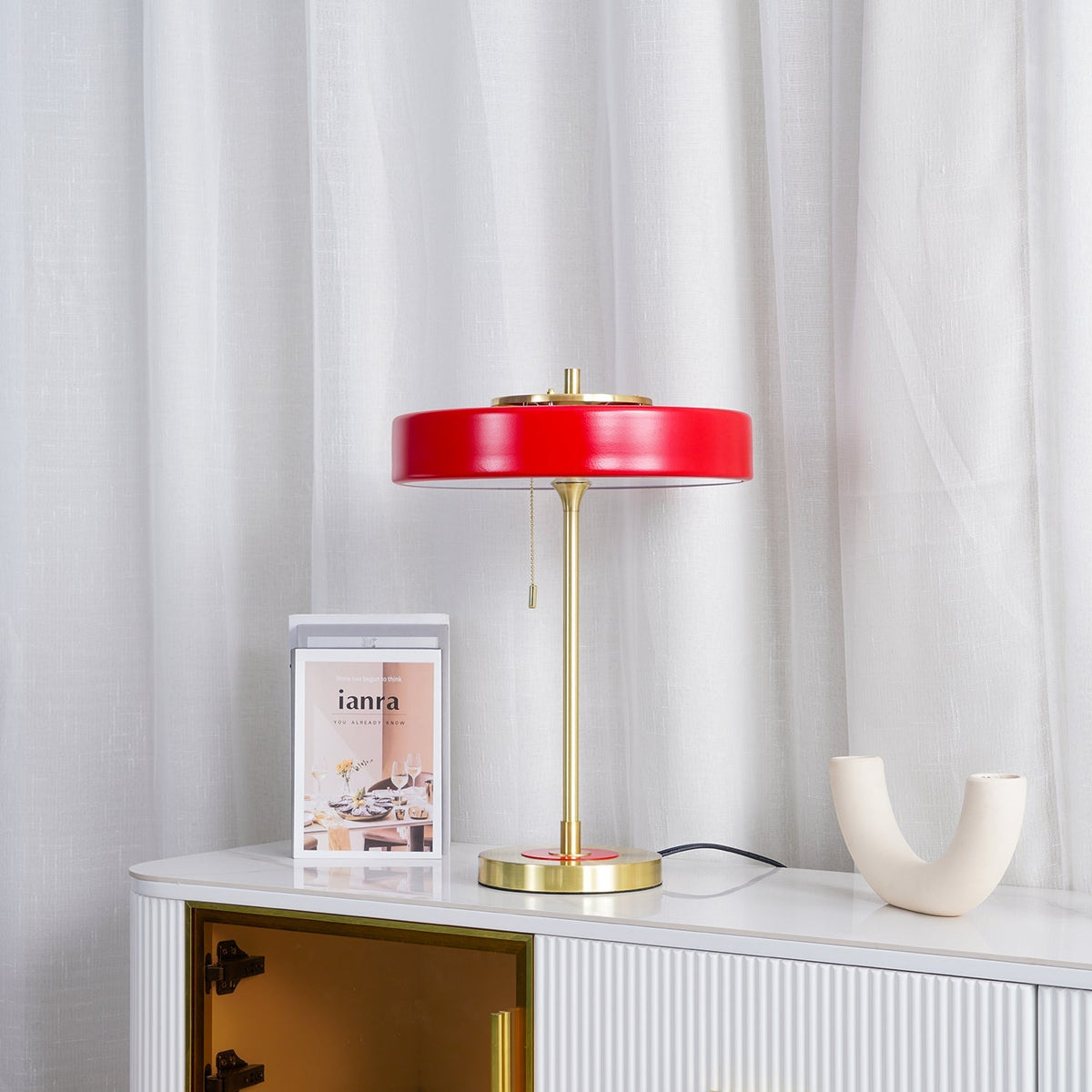 Bedside Reading Lamp with Metal Shade & Acrylic Diffuser for Desk Nightstand Lighting Office Bedroom Study Room Decor Pull Chain Switch Warm