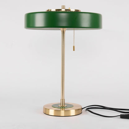 Bedside Reading Lamp with Metal Shade & Acrylic Diffuser for Desk Nightstand Lighting Office Bedroom Study Room Decor Pull Chain Switch Warm